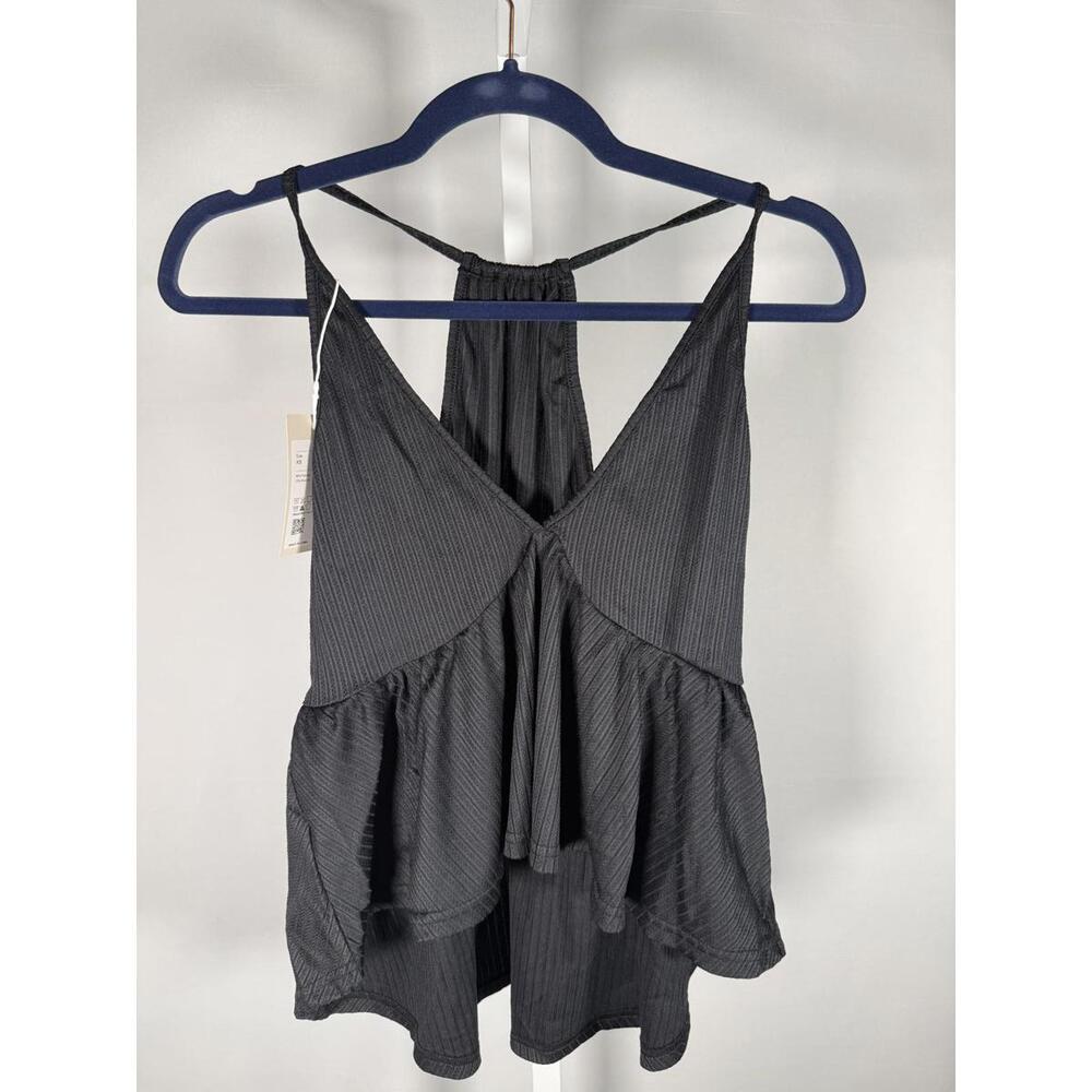 NWT Halara Ribbed Flowy Top Black Lightweight Swing Cami Size XS - Picture 2 of 6